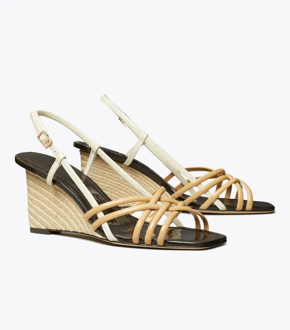 Multi-Strap Espadrille Wedge