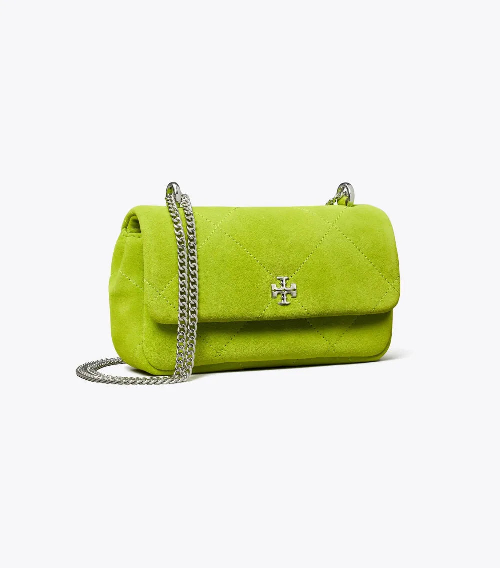 Mini Kira Diamond Quilt Suede Flap Bag