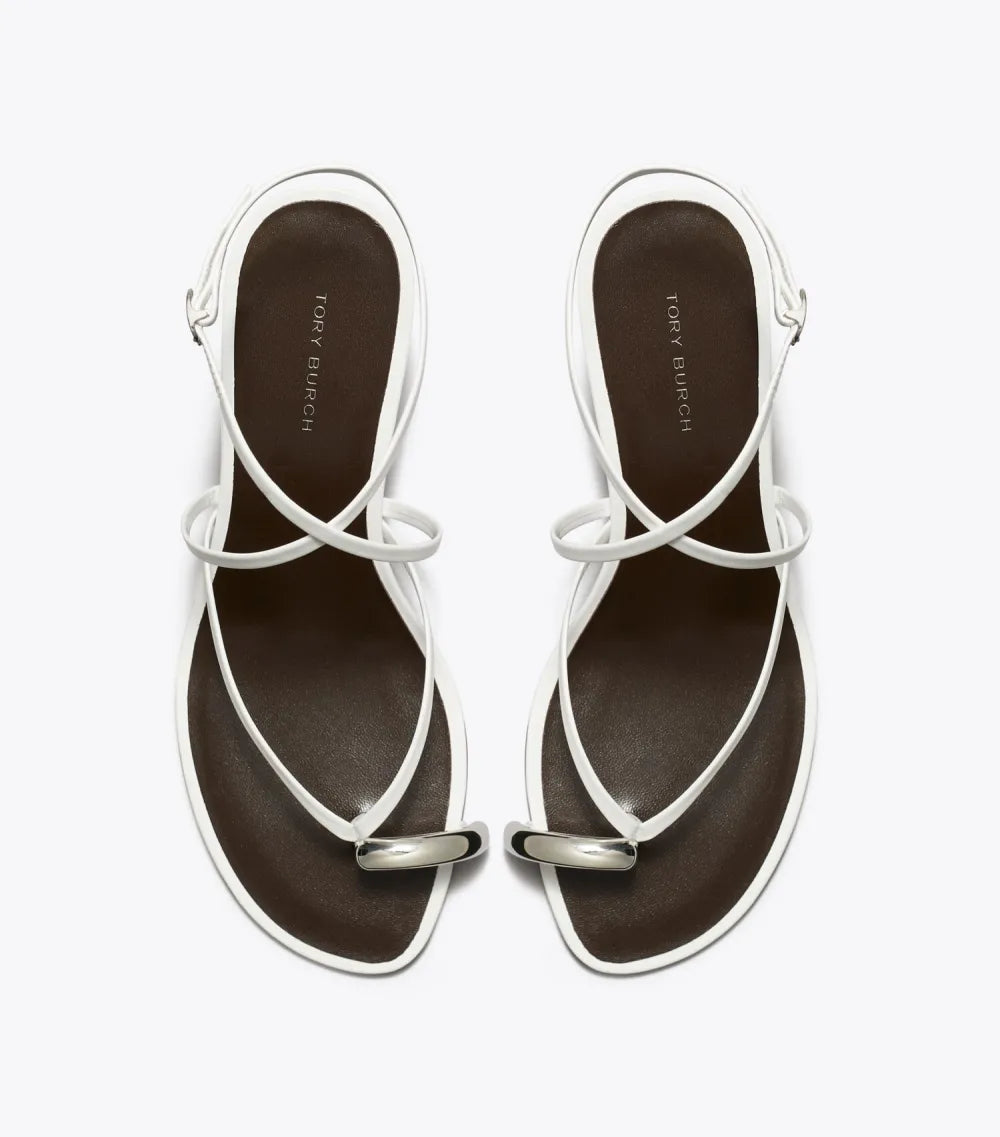 Pierced Multi-Strap Heeled Sandal