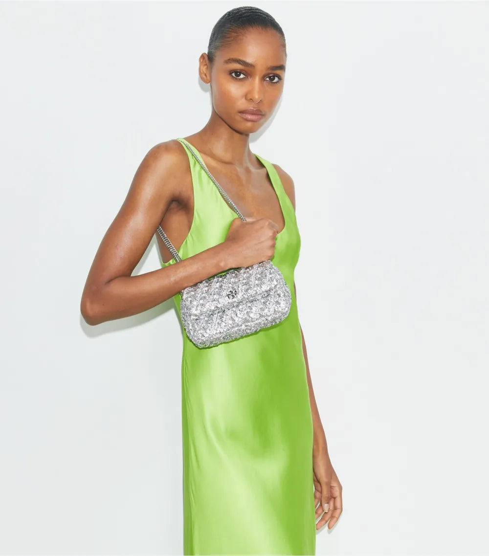 Mini Kira Woven Flap Bag