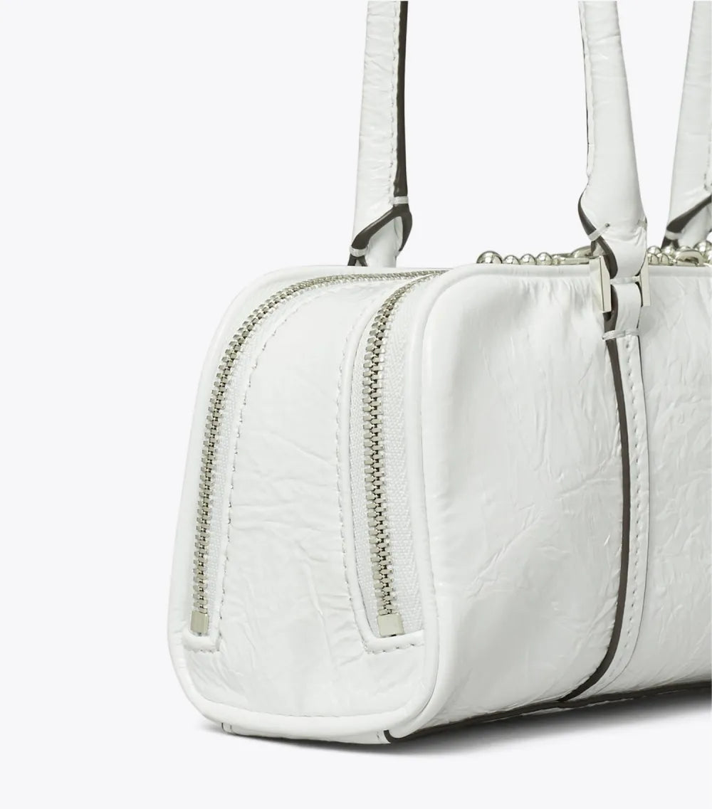 Mini Crinkle Leather Marshmallow Satchel