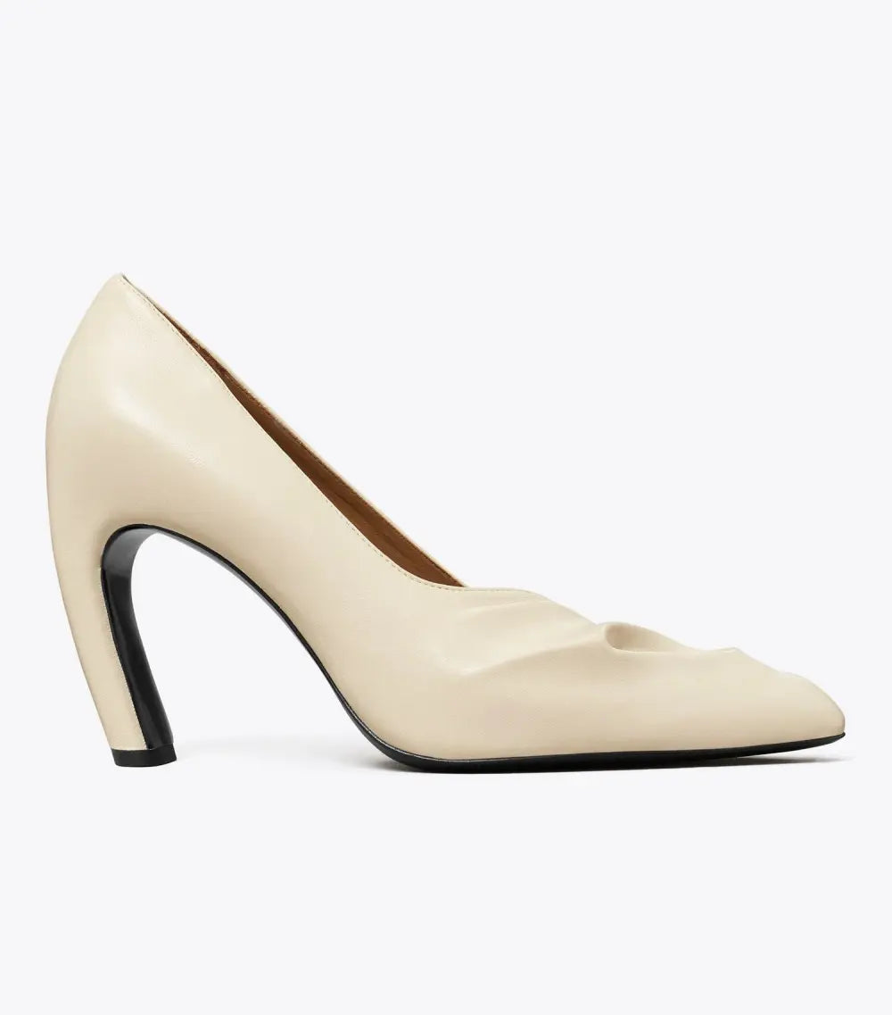 Sculpted Peep-Toe Pump