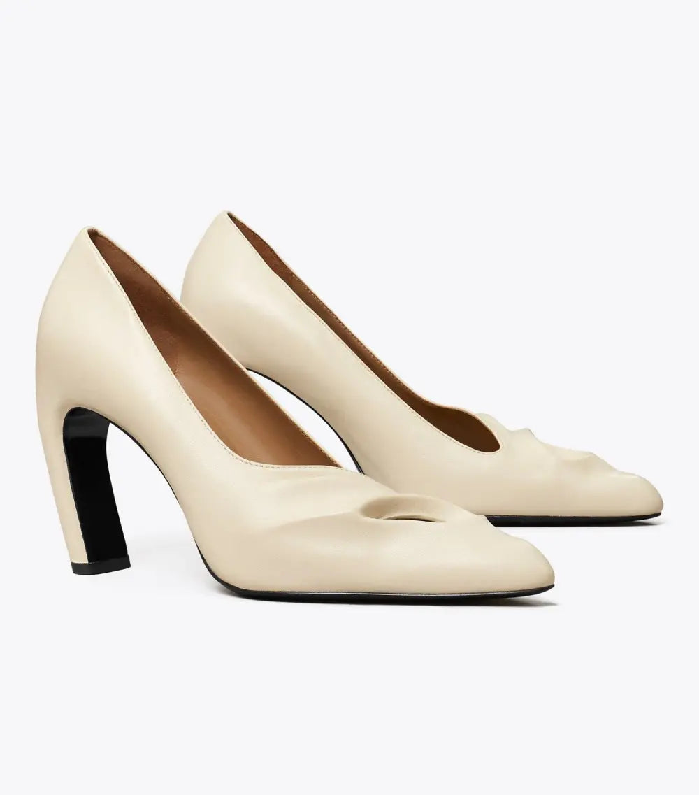 Sculpted Peep-Toe Pump