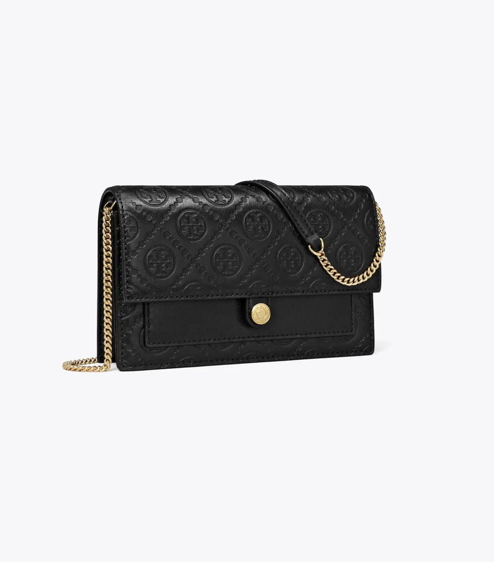 T Monogram Leather Crossbody