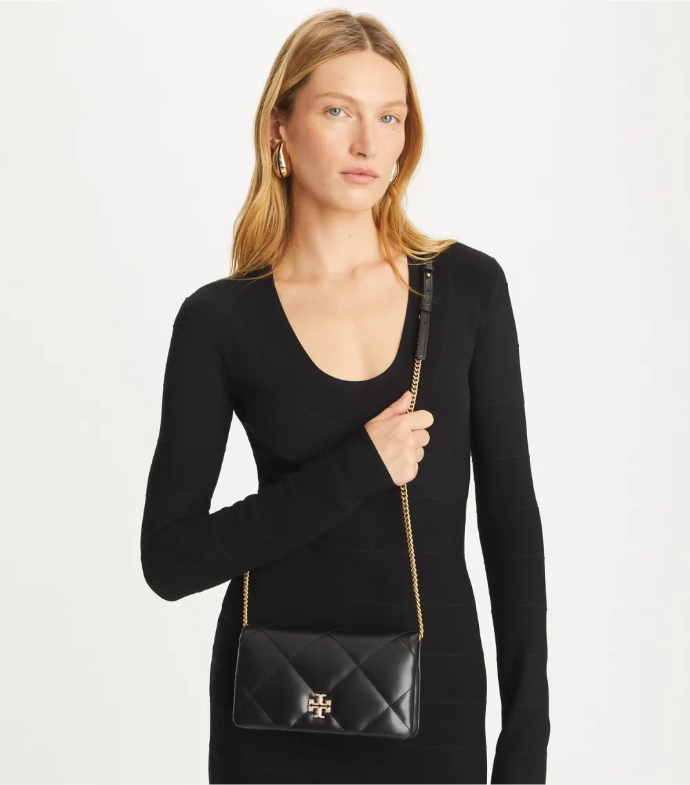 Kira Diamond Quilt Pavé Logo Crossbody