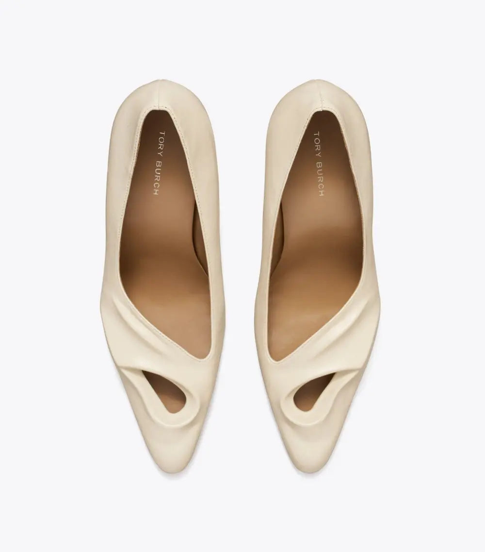 Sculpted Peep-Toe Pump