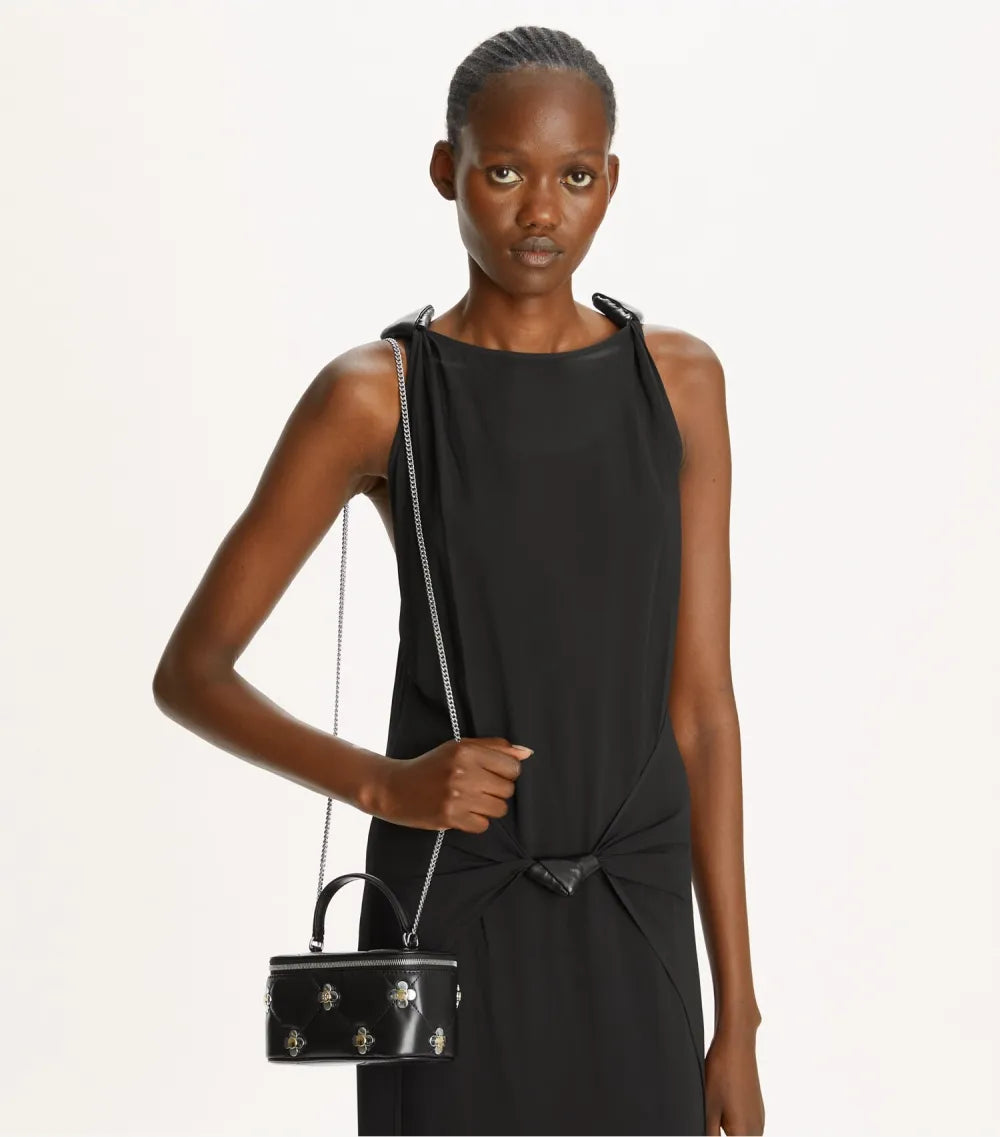 Kira Diamond Quilt Clover Vanity Case