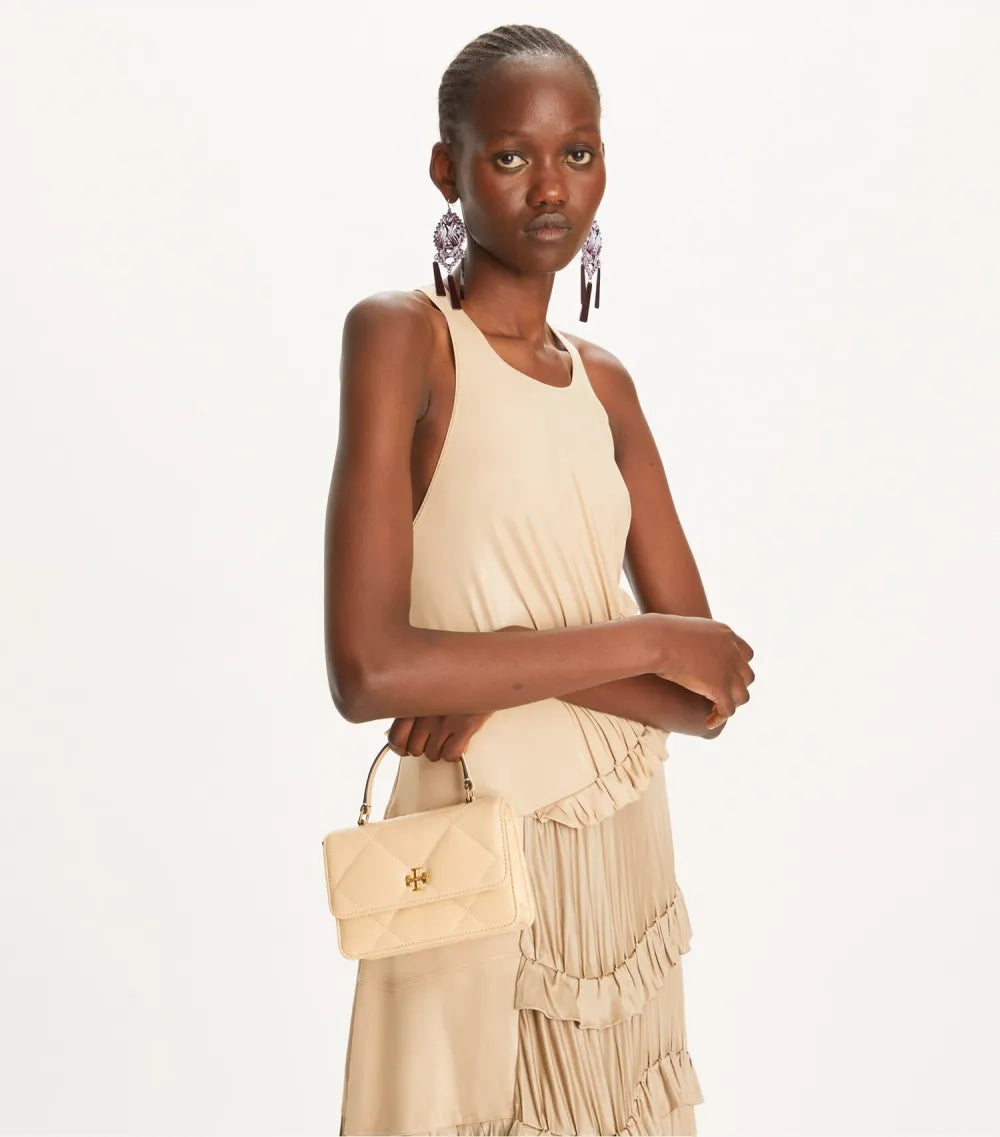 Mini Kira Diamond Quilt Top-Handle Crossbody