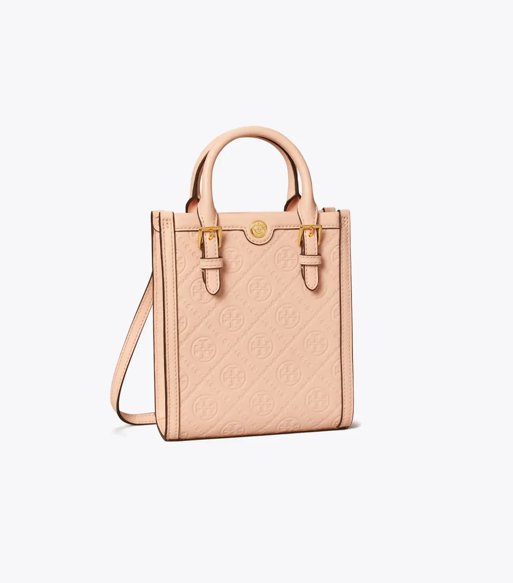 T Monogram Leather Mini Tote