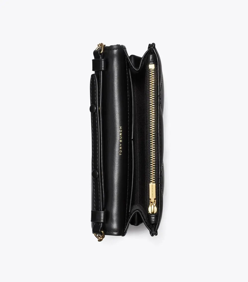 Mini Kira Diamond Quilt Pavé Logo Top-Handle Crossbody