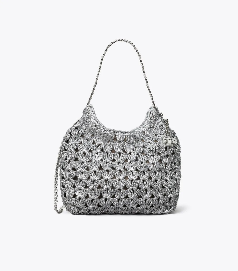 Mini Fleming Woven Hobo Bag