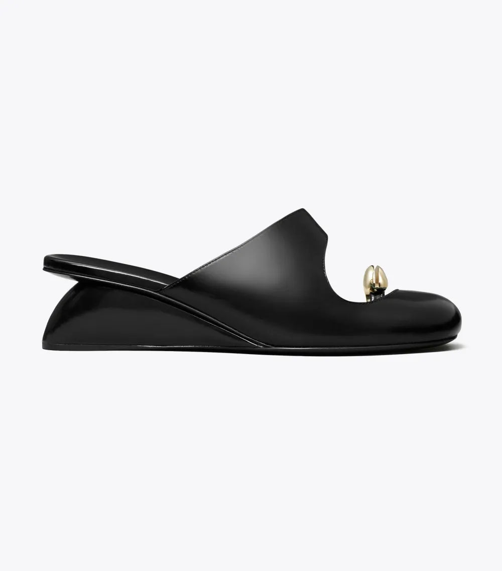 Pierced Mule Wedge