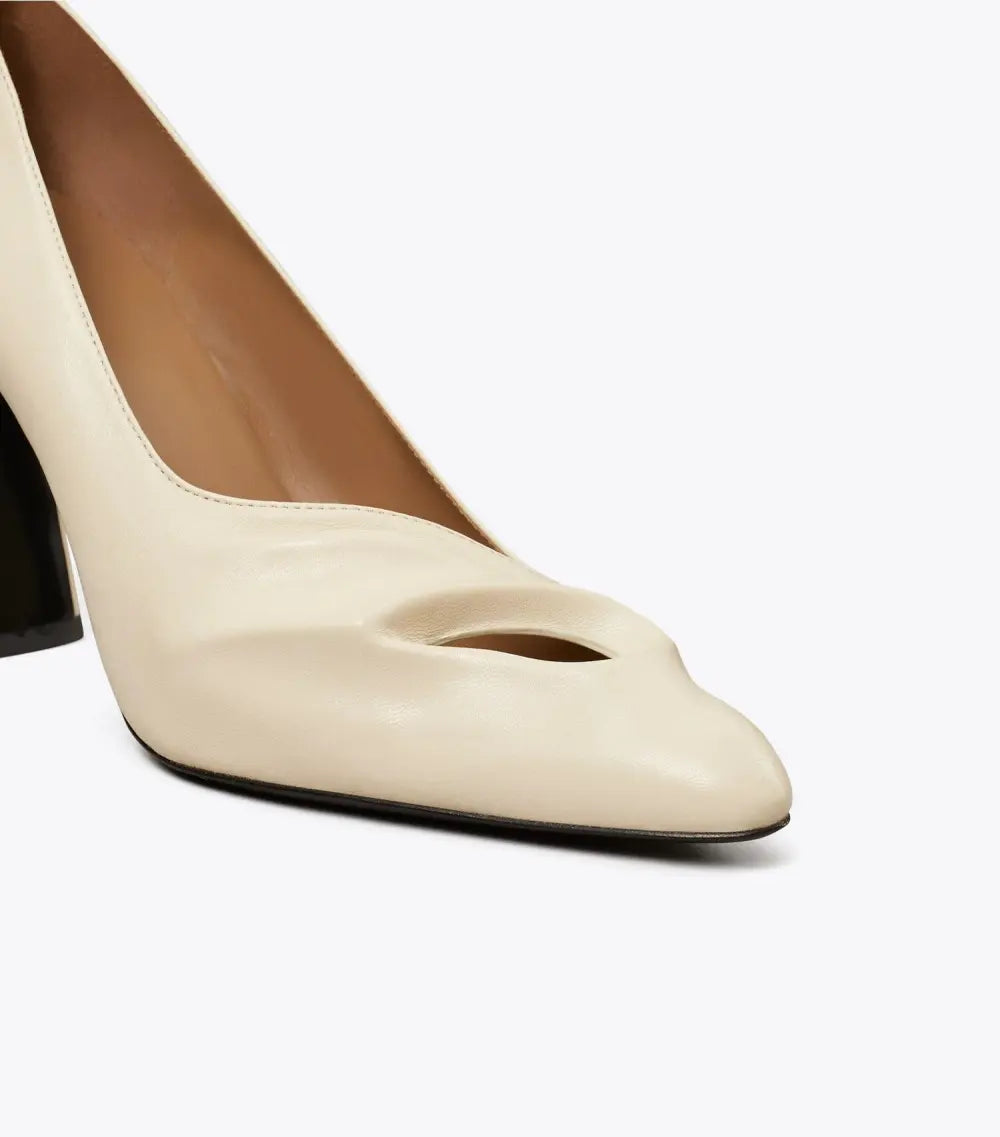 Sculpted Peep-Toe Pump