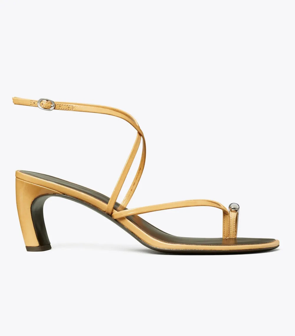 Pierced Multi-Strap Heeled Sandal