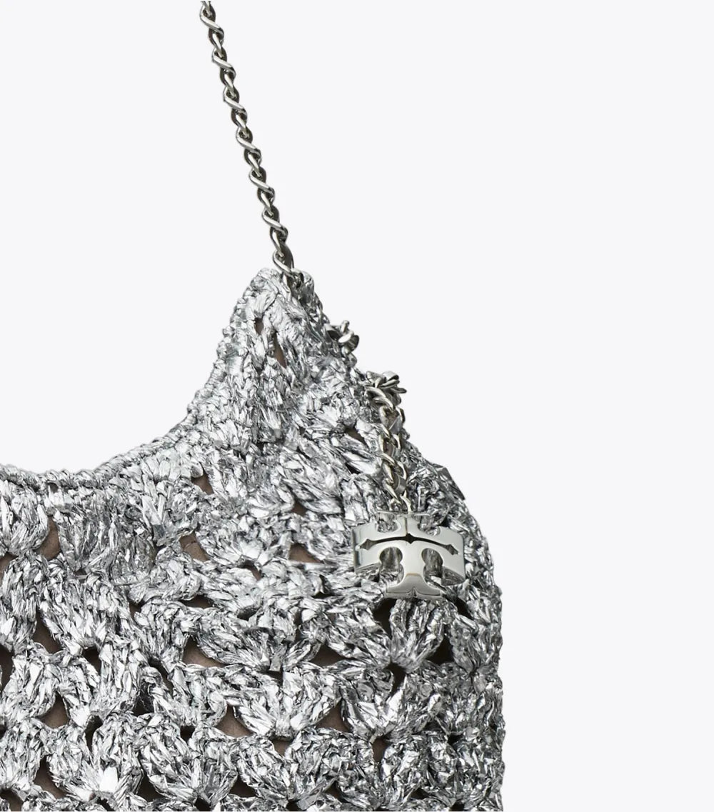 Mini Fleming Woven Hobo Bag