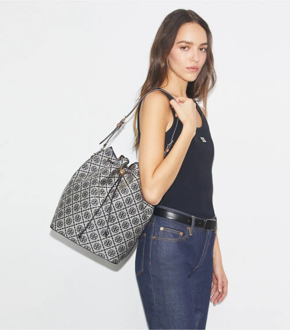 T Monogram Oversized Bucket Bag