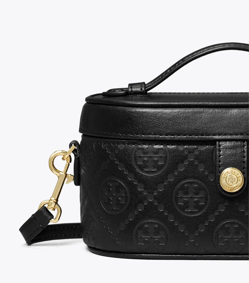 T Monogram Leather Vanity Case