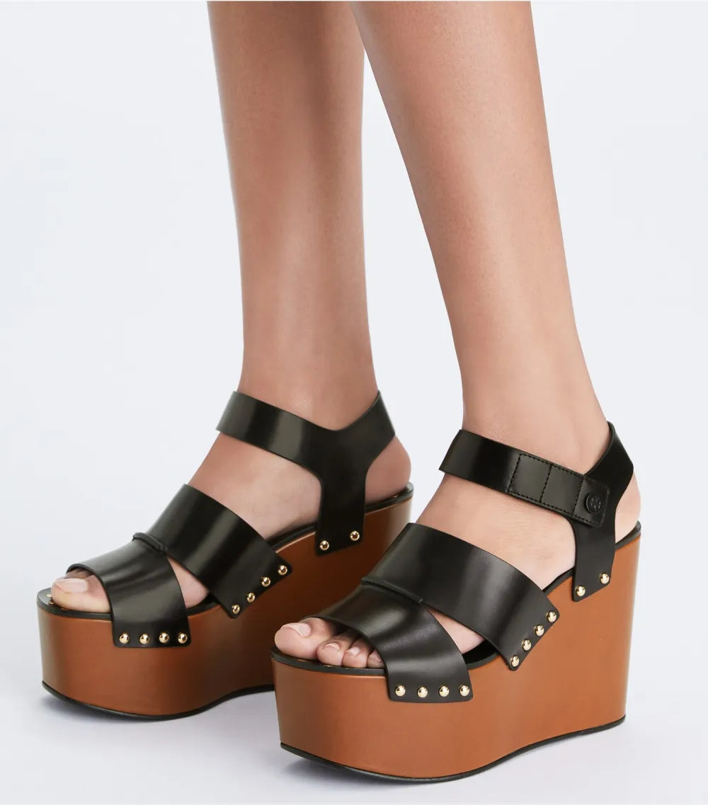 Studded Platform Wedge