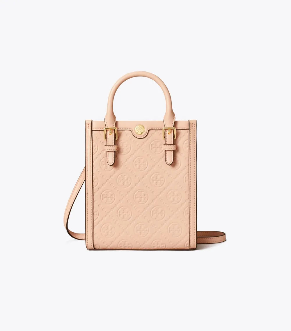 T Monogram Leather Mini Tote