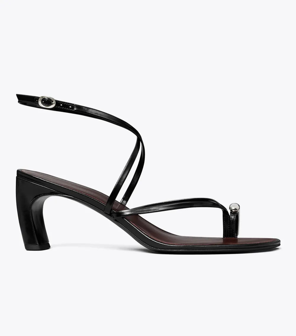 Pierced Multi-Strap Heeled Sandal